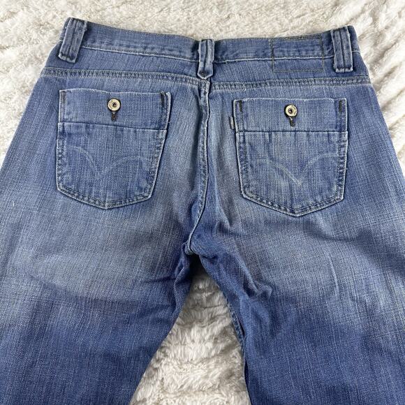 Vintage Levis SilverTab Jeans Mens 34x30 Blue Modern Boot Distress Y2k Denim - Picture 13 of 16